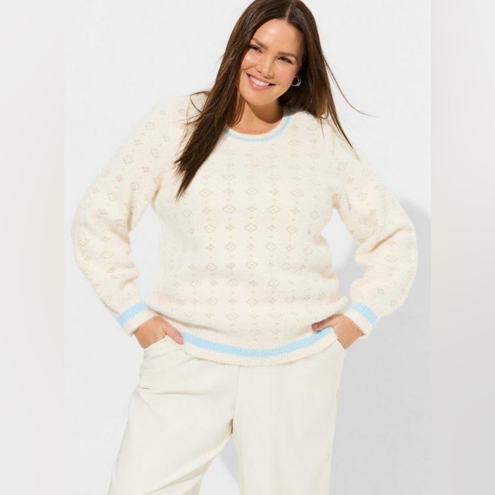 Torrid Baby Eyelash Lurex Pullover Sweater Size 1X NWT Brand New